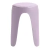 Tabouret rond Spiro pieds fins plastique violet Ø33xH46cm