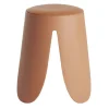Tabouret rond Spiro pieds larges plastique terracotta Ø33xH46cm