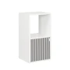 Étagère Adam 2 cases dont 1 porte bois blanc 30x29,5xH60,5cm < Gifi Outlet