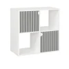 Étagère Adam 4 cases 2 portes en bois blanc L60xP29,5xH60cm < Gifi Best