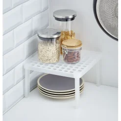 Étagère carrée cuisine blanc 25x25xH14cm < Gifi