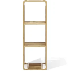 Étagère 3 cases Macao bambou naturel - L.33xP.33xH.96cm