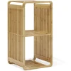 Étagère 2 cases Macao bambou naturel - L33xH.64,5xP.33 cm