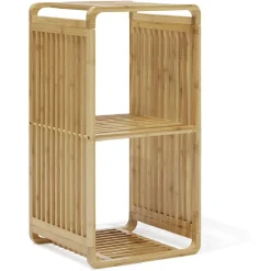 Étagère 2 cases Macao bambou naturel - L33xH.64,5xP.33 cm