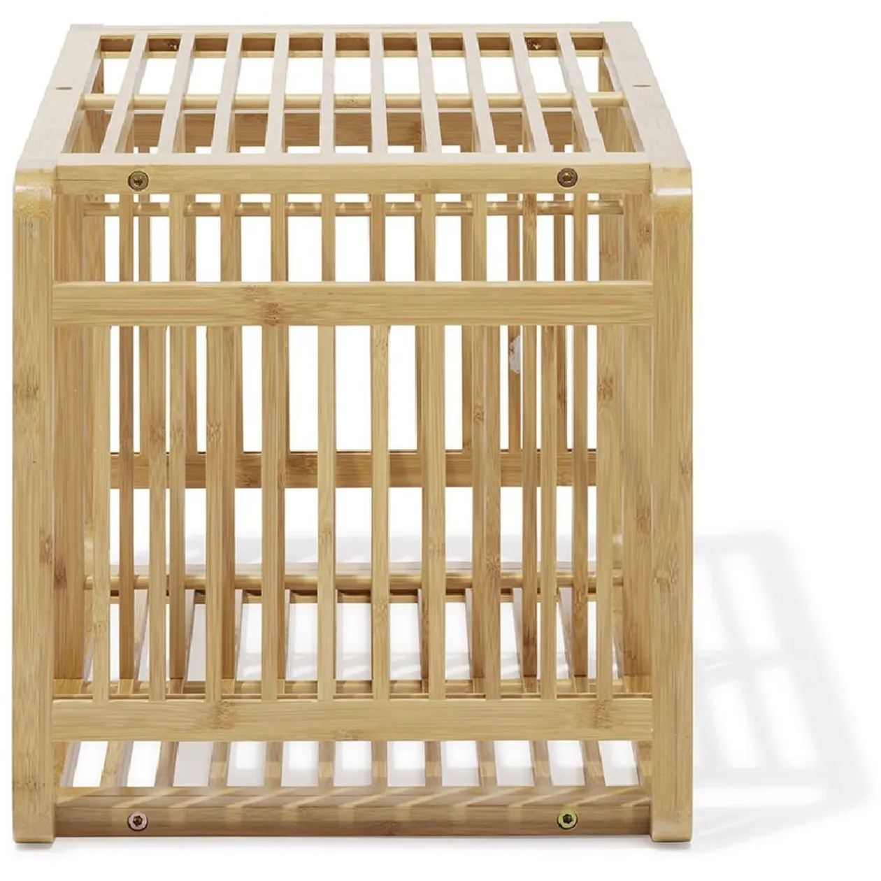 Étagère 2 cases Macao bambou naturel - L33xH.64,5xP.33 cm