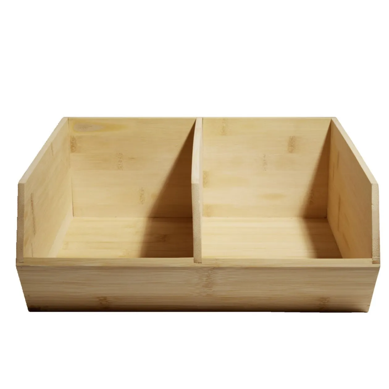 Étagère cuisine double empilable en bambou L34xP30,5xH13,5