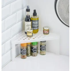 Étagère d'angle cuisine plastique blanc < Gifi Sale