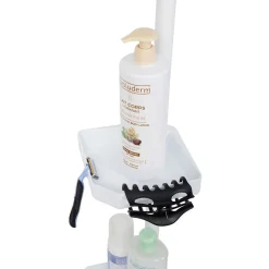 Étagère d'angle de douche 4 niveaux hauteur réglable