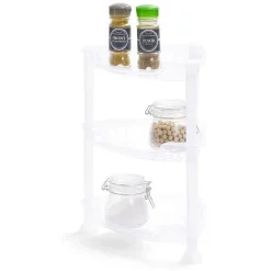 Étagère d'angle à poser 3 niveaux plastique transparent 28x20xH.33,5cm < Gifi Discount