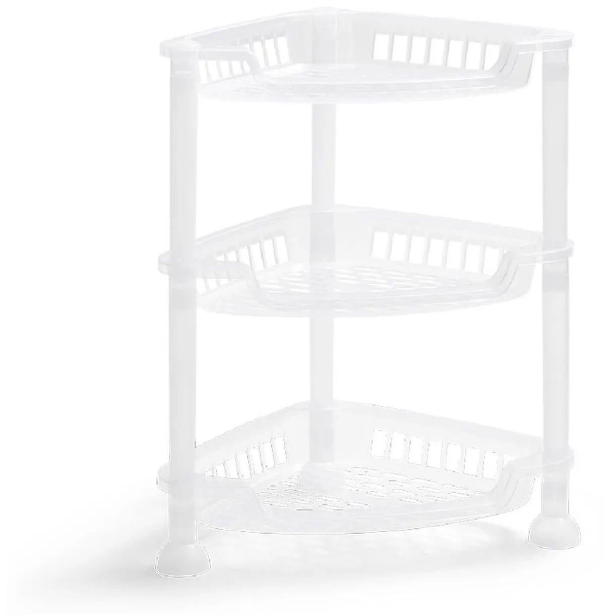 Étagère d'angle à poser 3 niveaux plastique transparent 28x20xH.33,5cm < Gifi Discount