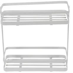 Étagère de cuisine design filaire métal blanc à poser