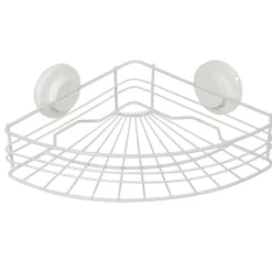 Étagère de douche panier d'angle à ventouse blanc < Gifi Sale