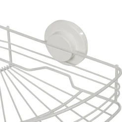 Étagère de douche panier d'angle à ventouse blanc < Gifi Sale