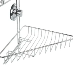 Étagère de douche 2 paniers d angle à ventouse gris < Gifi New
