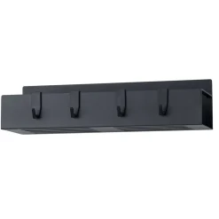 Étagère de rangement magnétique plastique noir 29x7,5xH9,5cm