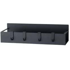 Étagère de rangement magnétique plastique noir 29x7,5xH9,5cm