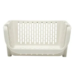 Étagère empilable x2 plastique 49,5x36xH29cm (2 modèles noir ou blanc)