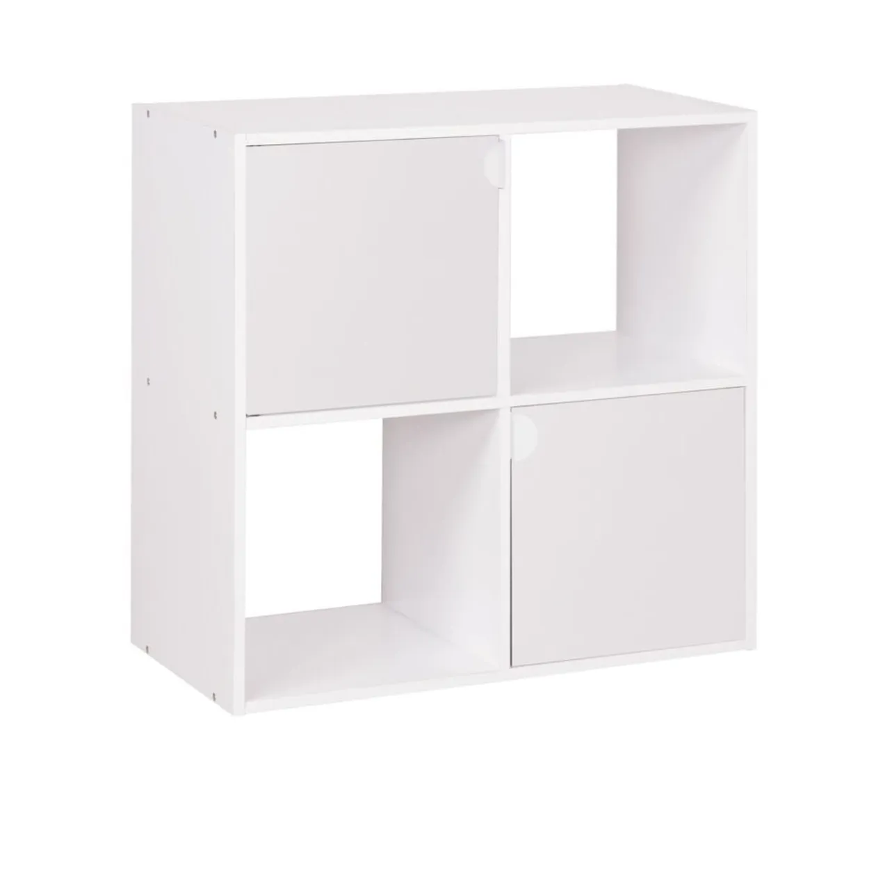 Étagère en bois 4 cases Adam blanc 60xP29,5xH60cm