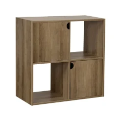 Étagère en bois 4 cases Adam brun naturel 60xP29,5xH60cm