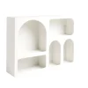 Étagère en bois 6 niches beige 40x9xH28cm