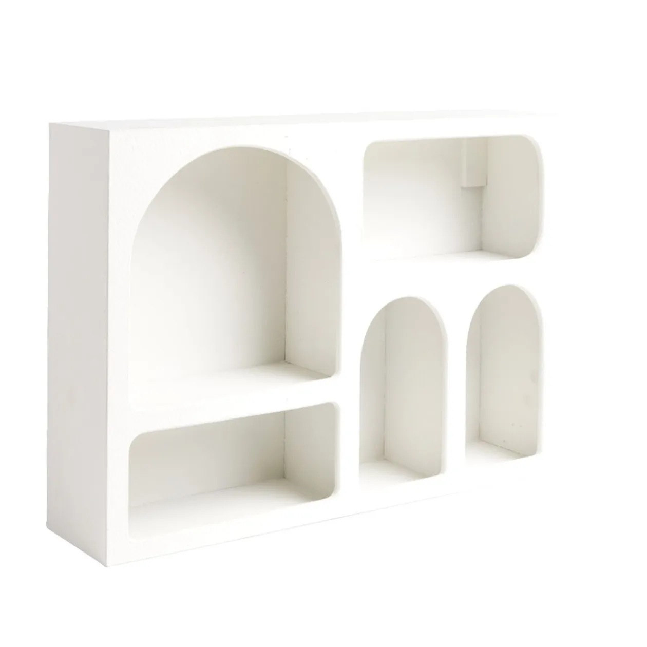 Étagère en bois 6 niches beige 40x9xH28cm
