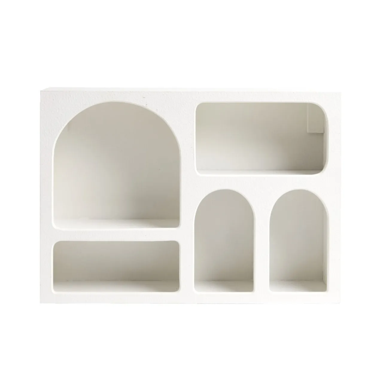 Étagère en bois 6 niches beige 40x9xH28cm