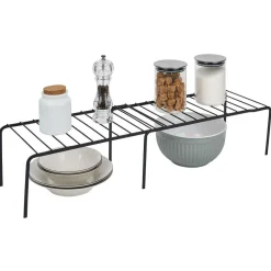 Étagère extensible en métal noir 43à69x20xH14,5cm < Gifi New
