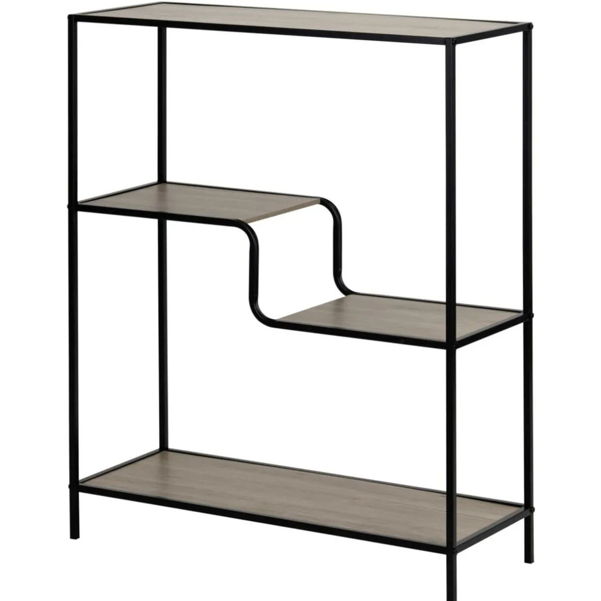 Étagère métal et bois 4 niveaux Luffi 76x30xH90cm < Gifi Best