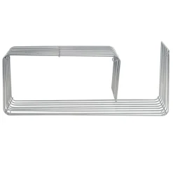 Étagère murale en métal gris argenté 50x16xH20cm
