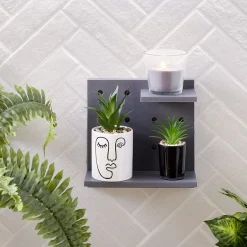 Étagère murale plastique 2 niveaux x2 < Gifi Online