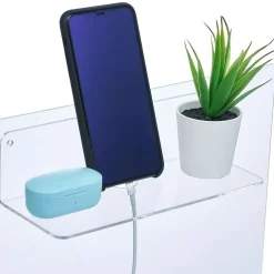 Étagère murale plastique transparent L.23 cm < Gifi Hot