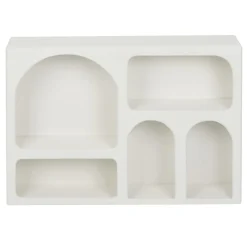 Étagère 5 niches bois blanc 50x9xH34cm