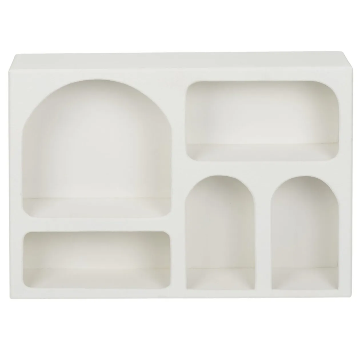 Étagère 5 niches bois blanc 50x9xH34cm