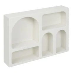 Étagère 5 niches bois blanc 50x9xH34cm