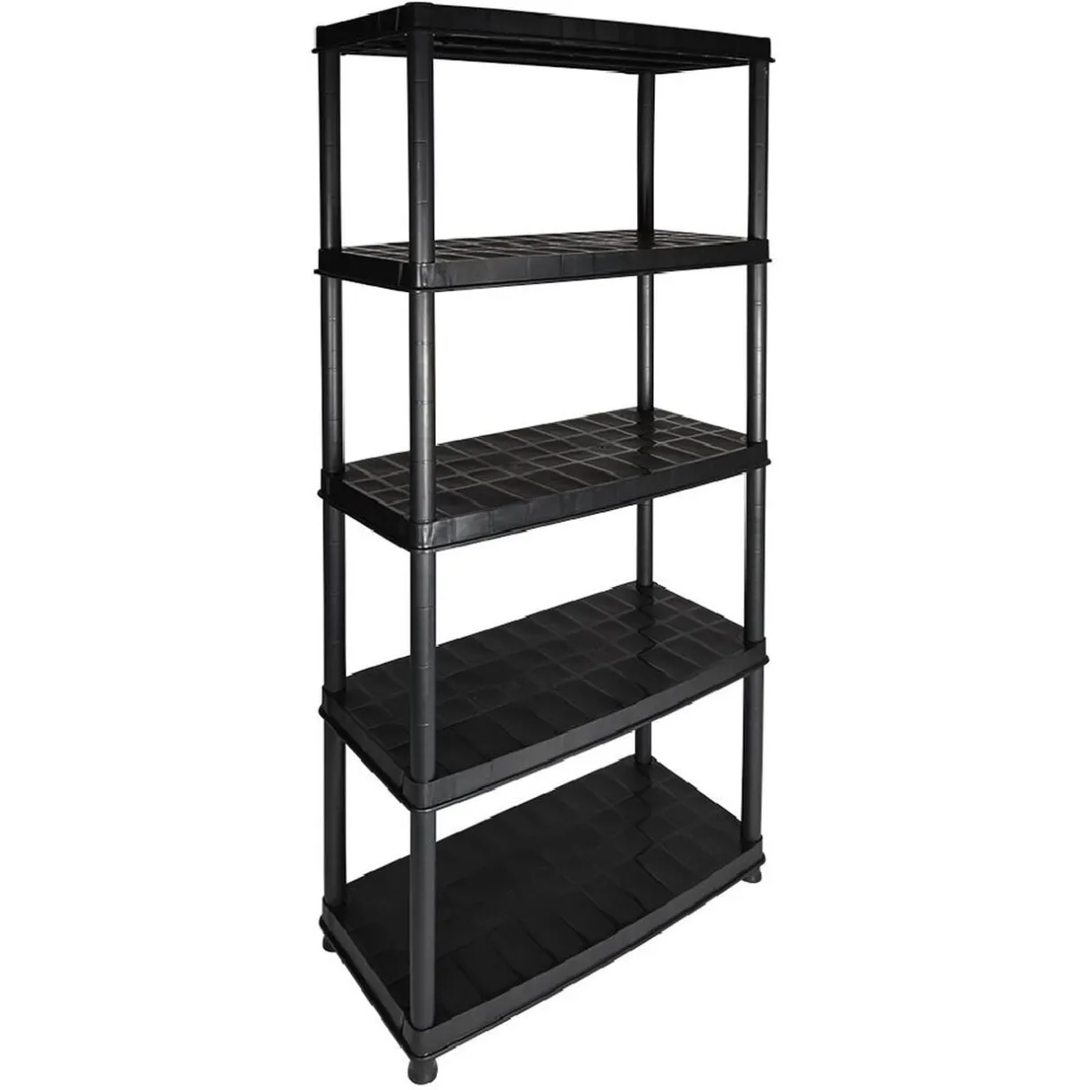 Étagère plastique noir 5 niveaux L71xl35xH180cm < Gifi Outlet