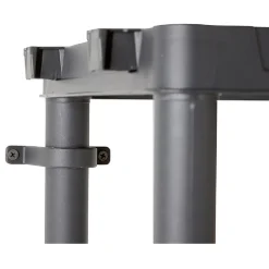 Étagère plastique noir 4 niveaux L60xl30xH138cm