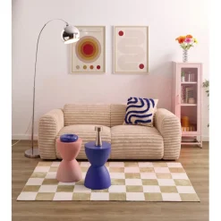 Étagère à poser Linéa 3 niveaux métal rose 39x36xH123cm