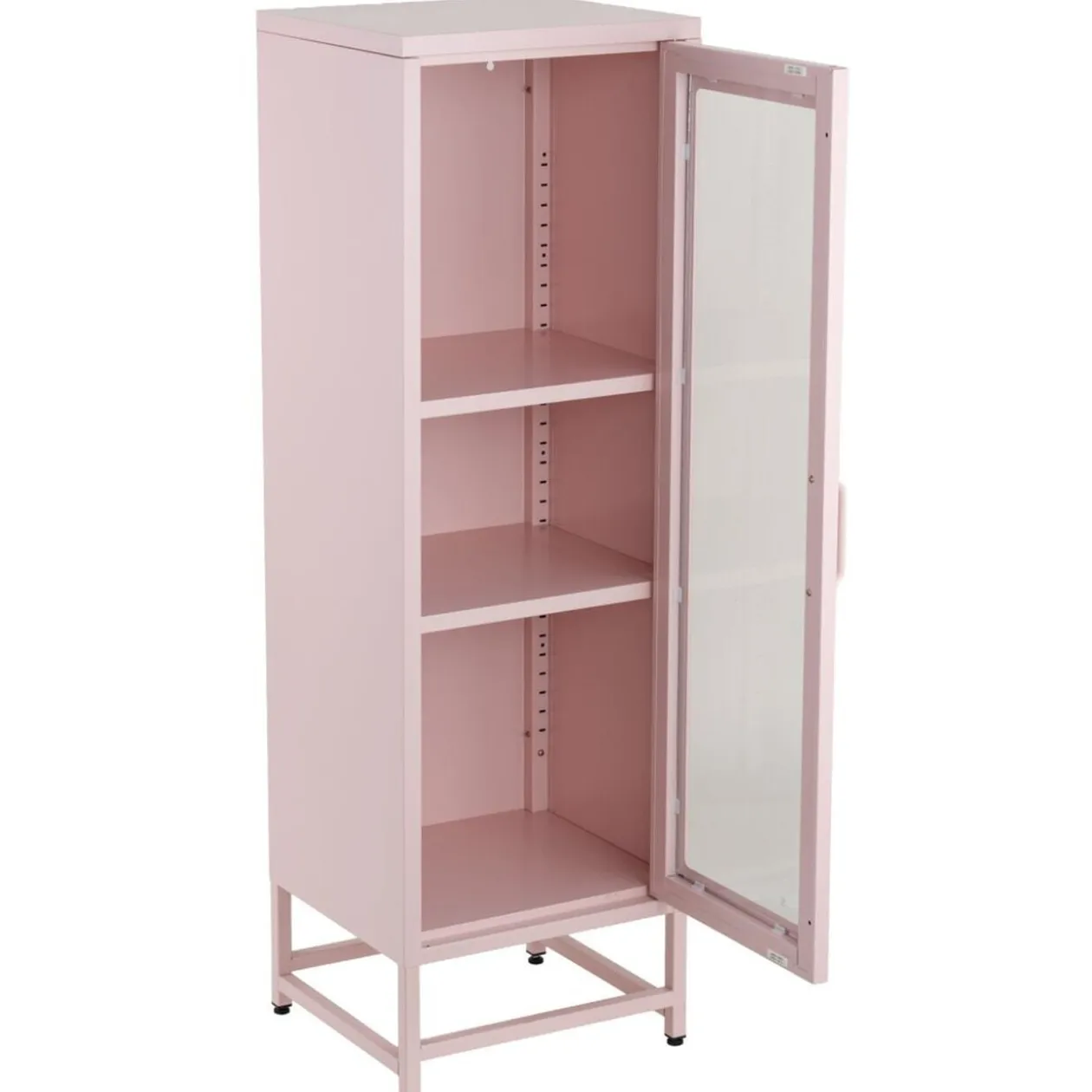 Étagère à poser Linéa 3 niveaux métal rose 39x36xH123cm