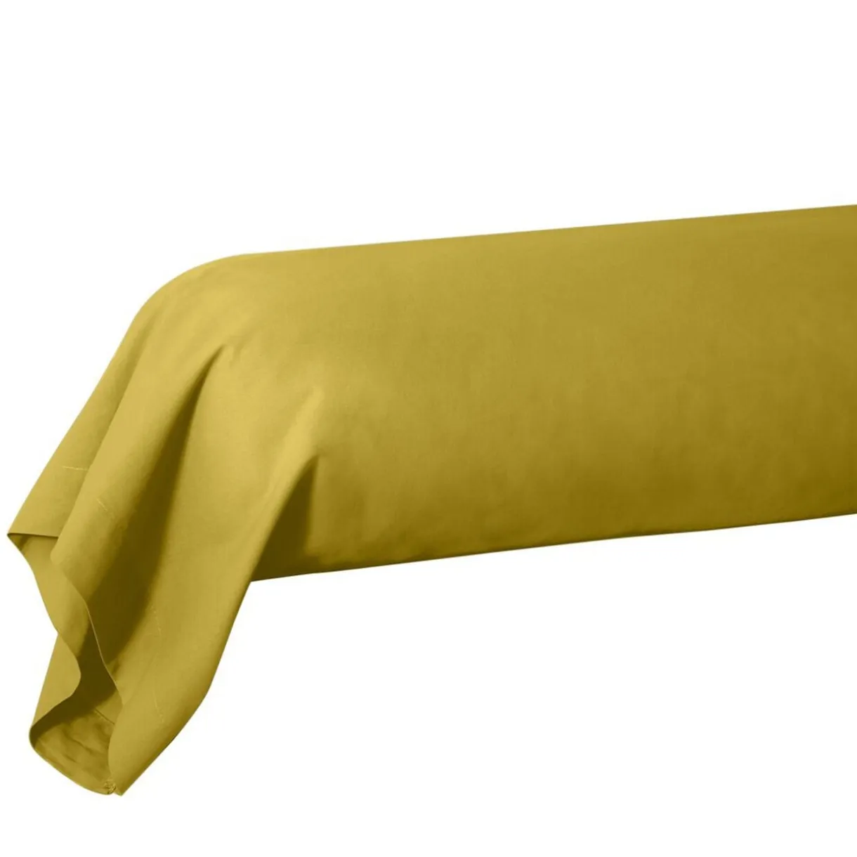 Taie de traversin 85x185cm 100% coton jaune moutarde < Gifi Discount