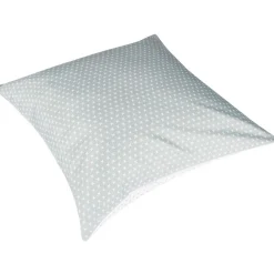 Taie d'oreiller carrée gris blanc imprimé croix x2
