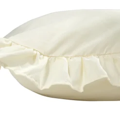 Taie d'oreiller carrée satinée unie à volants 63x63cm (3 modèles) < Gifi Online