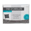 Taie d oreiller gris foncé avec volant