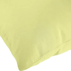 Taie d'oreiller rectangulaire 50x70cm polyester uni jaune