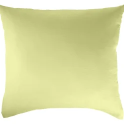 Taie d'oreiller rectangulaire 50x70cm polyester uni jaune