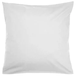 Taie d'oreiller 63x63cm 100% coton finition droite blanc