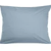 Taie d'oreiller 50x70cm 100% coton finition droite bleu chiné