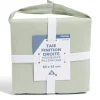 Taie d'oreiller 63x63cm 100% coton finition droite vert céladon