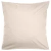 Taie d'oreiller 63x63cm 100% coton percale finition droite beige