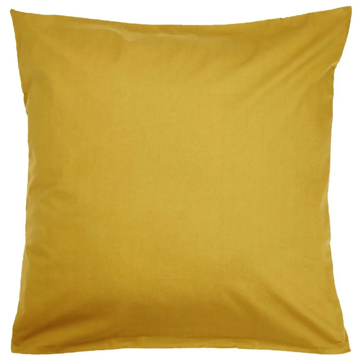 Taie d'oreiller 63x63cm 100% coton percale finition droite marron