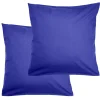 Taie d'oreiller 63x63cm coton uni x2 (6 modèles)